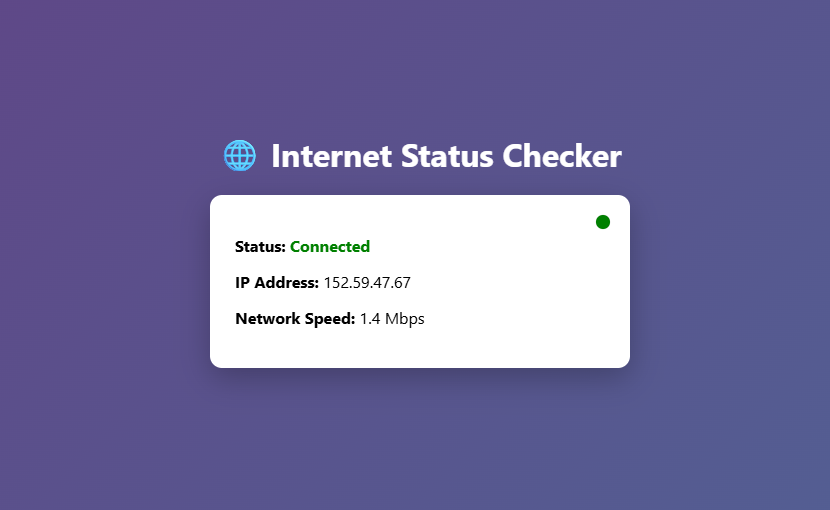Internet Status Checker
